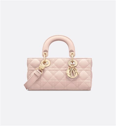 Medium Lady Dior Bag Powder Pink Cannage Lambskin 